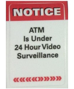 NOTICE: ATM Surveillance Decal