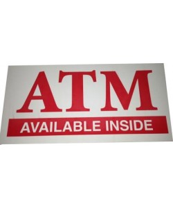 Decal ATM Available Sticker