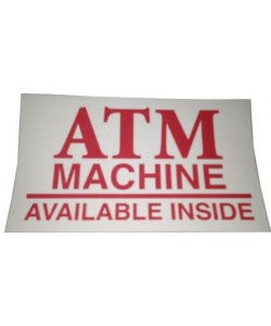 Decal ATM Available Inside (Small)