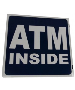 Metal ATM Pole Sign
